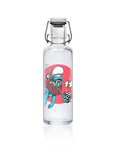 soulbottle "Diving Sailor" 0,6l • Trinkflasche aus Glas, 100% plastikfrei, dänisches Design