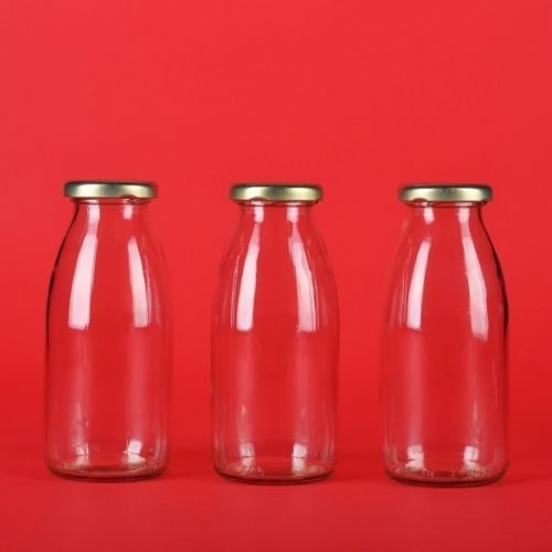 12 leere Glasflaschen 200ml kleine Saftflaschen Weithals Smoothie Flaschen von slkfactory