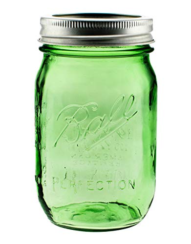 red-bottle Mason Ball 6er Set Heritage Jar Green Limited Edition 470ml (16oz) inkl. Deckel
