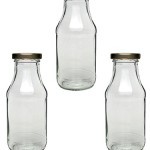 20 Saftflaschen Milchflaschen Essigflaschen Ölflaschen zum selbst Abfüllen Einmachgläser 263 ml To 43 Gold Vitrea Rezeptflyer
