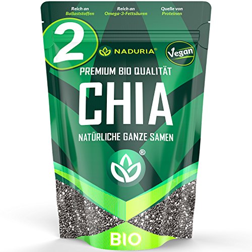 BIO - Naduria Premium CHIA Samen - 2er Pack - 1000g (1kg) - 10 % günstiger