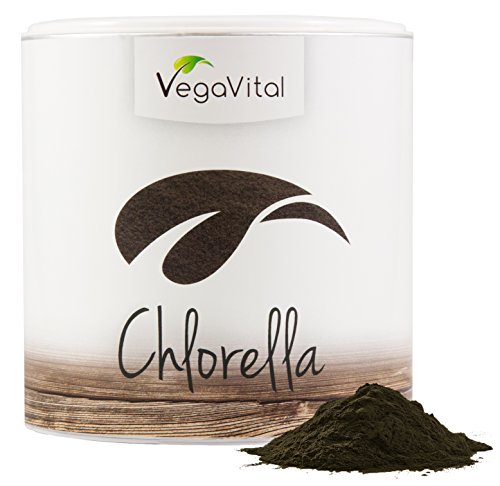 CHLORELLA ALGEN PULVER 200g von VegaVital, 100% BIO, verschiedene Vitamine und Mineralien, Süßwasseralge, traditionell zur Entgiftung verwendet, 200g