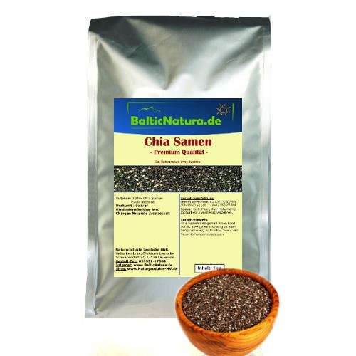 Chia Samen schwarz (1kg) Staffelpreise geprüfte Premium Qualität Chiasamen