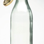 Milchflasche 1 Liter mit Deckel gold von Conny Clever®
