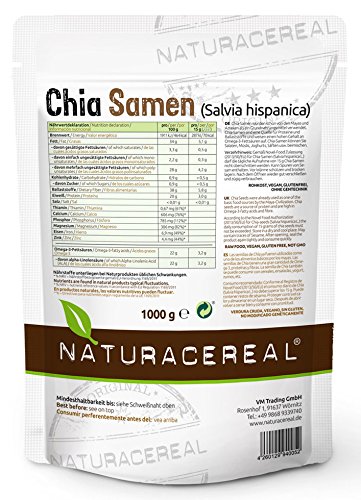 Naturacereal Chia Samen, 1er Pack (2 x 1 kg)