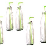 Trinkgläser Flaschen mit Deckel und Trinkhalm 6 Flaschen Gläser Set a 500 ml