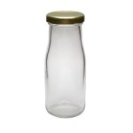 Viva-Haushaltswaren - 12 kleine Weithals-Glasflaschen / Saftflaschen 156ml inkl. einem Einfülltrichter Ø 7 cm