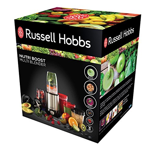 Russell Hobbs 23180-56 Nutri Boost Multifunktionsmixer / Smoothie Maker mit verschiedenen Behälter und unterschiedlichen Verschlussdeckeln