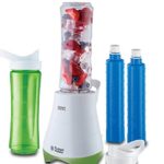 Russell Hobbs 21350-56 Standmixer/Smoothie Maker Mix & Go Cool, inkl. 2 Trinkflaschen mit Kühlakku, 600ml, 300 Watt, weiß/grün