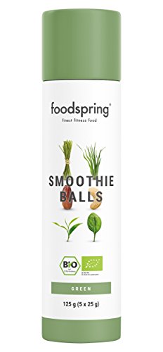foodspring Bio Smoothie Balls Green (Gemüsig), 5 x 25g, Dein 30 Sekunden Frühstücks Smoothie ohne zugesetzten Zucker und künstliche Aromen, Aus nachhaltiger Bio-Landwirtschaft