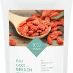 100years - Bio Goji-Beeren 1000g (1 Kg) - 100% BIO-Qualität (DE-ÖKO-003) - ungeschwefelt - naturbelassen - chinesische Wolfsbeere - ohne Zusätze