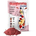 Sommerfrucht Smoothie Mix Pakete (Erdbeere, Himbeere, Blaubeere, Apfel) - Natürliches Smoothie Pulver - Leckeres Home Smoothie Kit - 100% natürliche Früchte